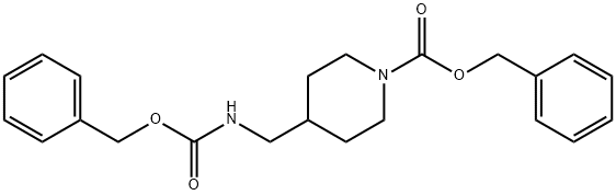 1-Piperidinecarboxylic acid, 4-[[[(phenylmethoxy)carbonyl]amino]methyl]-, phenylmethyl ester 结构式