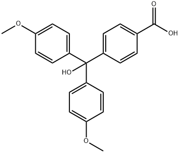 Benzoic acid, 4-[hydroxybis(4-methoxyphenyl)methyl]- 结构式