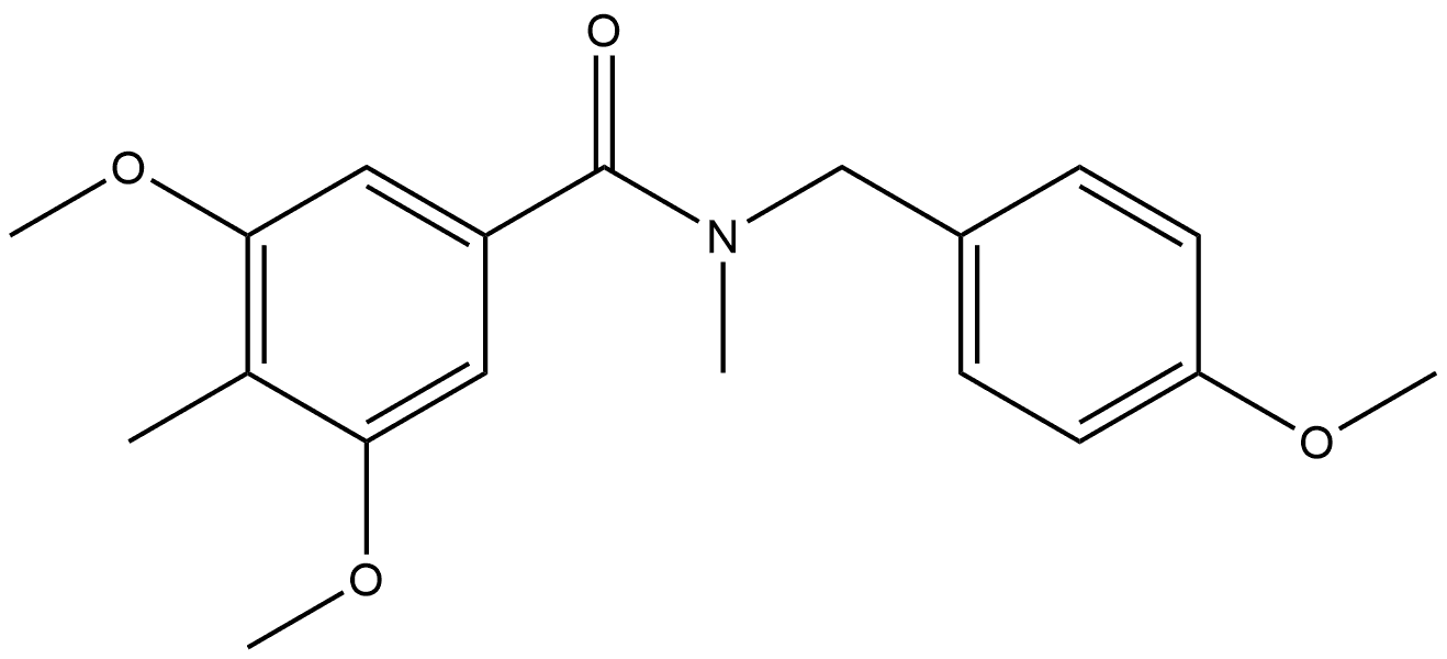 3,5-Dimethoxy-N-[(4-methoxyphenyl)methyl]-N,4-dimethylbenzamide 结构式