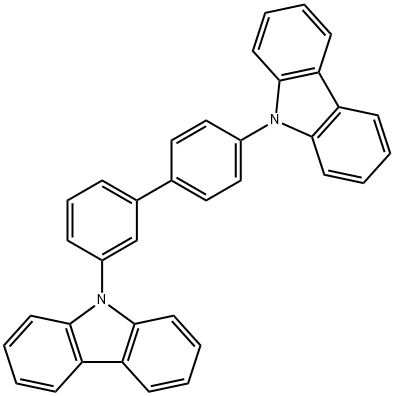 9H-Carbazole, 9,9'-[1,1'-biphenyl]-3,4'-diylbis- 结构式