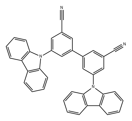 [1,1'-BIPHENYL]-3,3'-DICARBONITRILE, 5,5'-DI-9H-CARBAZOL-9-YL- 结构式