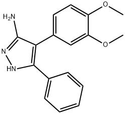 1H-Pyrazol-3-amine, 4-(3,4-dimethoxyphenyl)-5-phenyl- 结构式