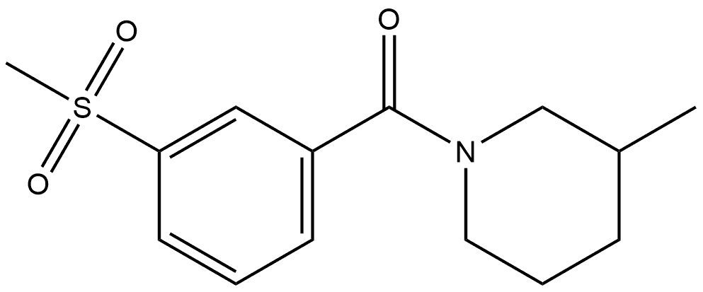 (3-Methyl-1-piperidinyl)[3-(methylsulfonyl)phenyl]methanone 结构式