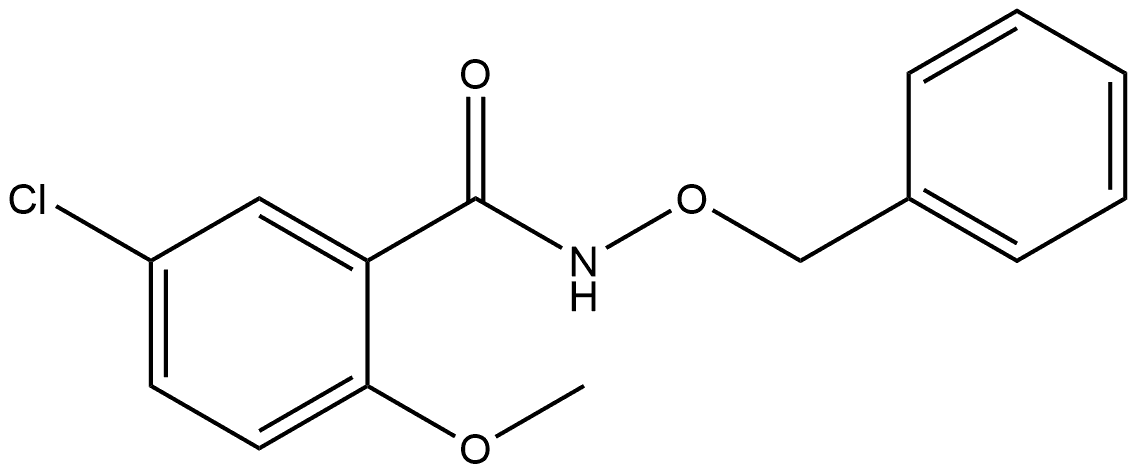 5-Chloro-2-methoxy-N-(phenylmethoxy)benzamide 结构式