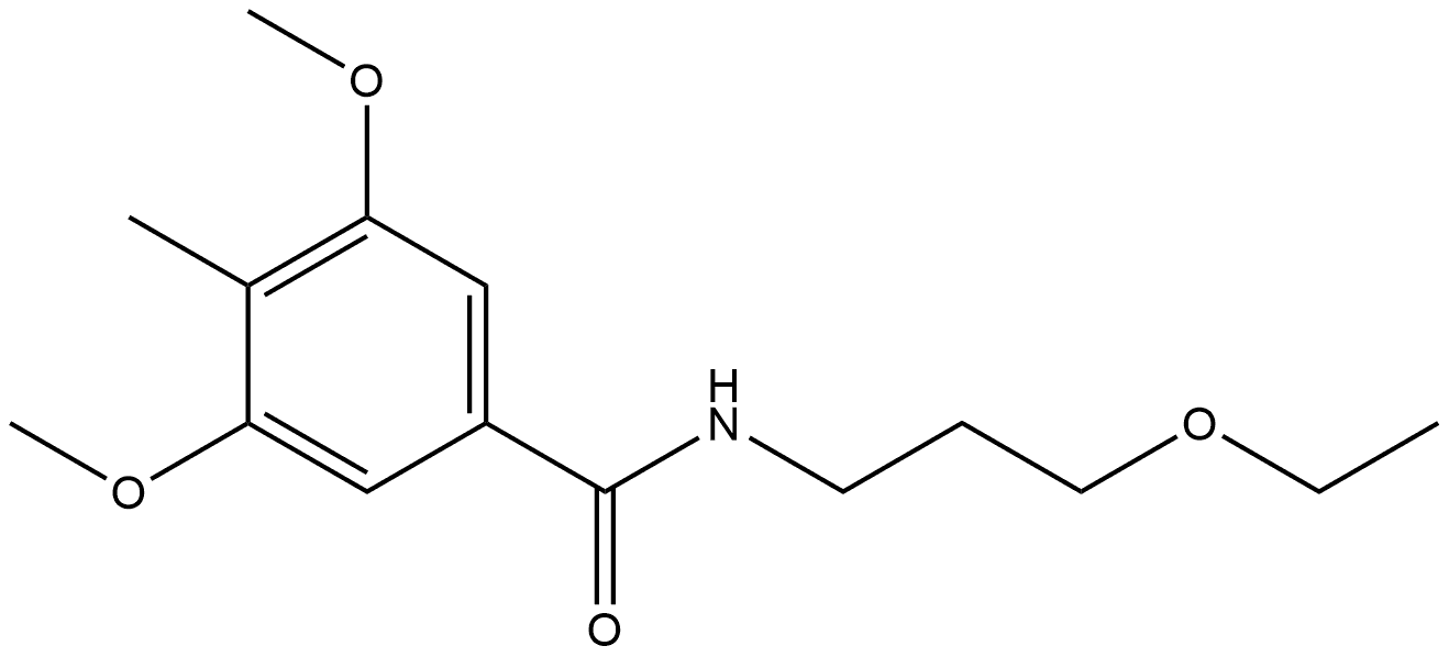 N-(3-Ethoxypropyl)-3,5-dimethoxy-4-methylbenzamide 结构式