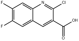 2-氯-6,7-二氟喹啉-3-羧酸 结构式