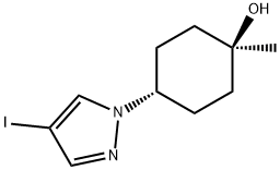 trans 4-(4-Iodo-1H-pyrazol-1-yl)-1-methylcyclohexanol 结构式