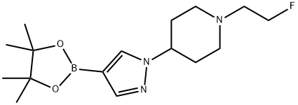 1-[1-(2-氟乙基)-4-哌啶基]-1H-吡唑-4-硼酸频哪醇酯 结构式