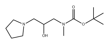 Carbamic acid, N-[2-hydroxy-3-(1-pyrrolidinyl)propyl]-N-methyl-, 1,1-dimethylethyl ester 结构式