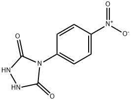 1,2,4-Triazolidine-3,5-dione, 4-(4-nitrophenyl)- 结构式