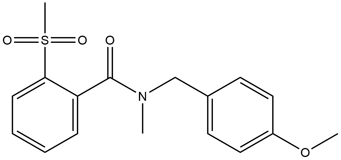 N-[(4-Methoxyphenyl)methyl]-N-methyl-2-(methylsulfonyl)benzamide 结构式