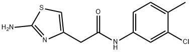 2-(2-氨基噻唑-4-基)-N-(3-氯-4-甲基苯基)乙酰胺 结构式