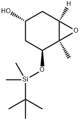 7-Oxabicyclo[4.1.0]heptan-3-ol, 5-[[(1,1-dimethylethyl)dimethylsilyl]oxy]-6-methyl-, (1R,3R,5S,6R)- 结构式