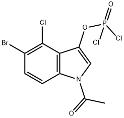 N-乙酰基-5-溴-4-氯吲哚-3-吲哚基二氯磷酸酯 结构式