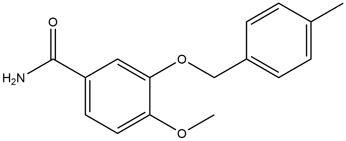 4-Methoxy-3-[(4-methylphenyl)methoxy]benzamide 结构式