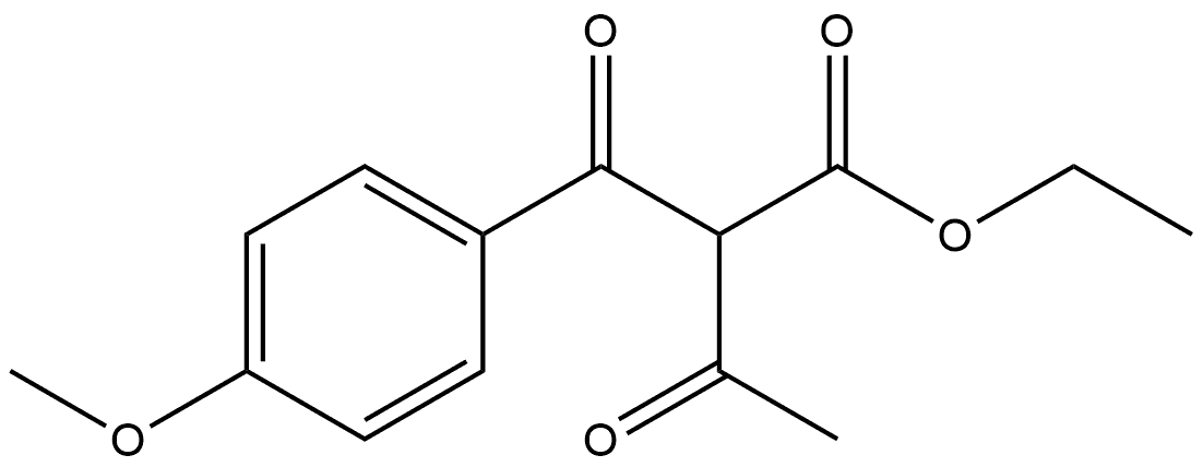 Benzenepropanoic acid, α-acetyl-4-methoxy-β-oxo-, ethyl ester 结构式