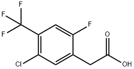 5-Chloro-2-fluoro-4-(trifluoromethyl)phenylacetic acid 结构式