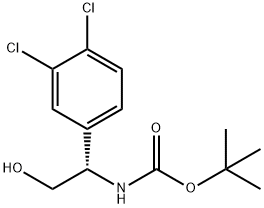 Carbamic acid, N-[(1S)-1-(3,4-dichlorophenyl)-2-hydroxyethyl]-, 1,1-dimethylethyl ester 结构式