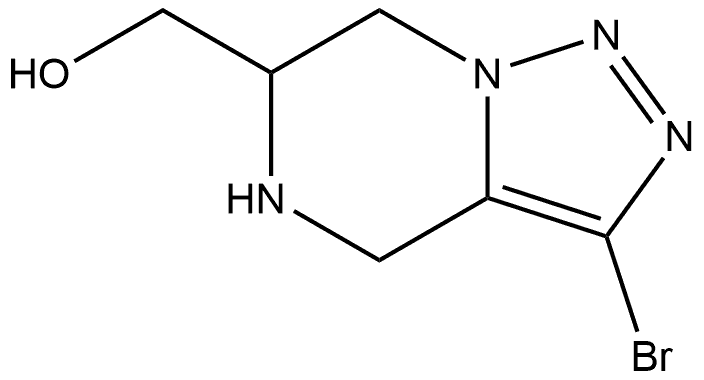 {3-bromo-4H,5H,6H,7H-[1,2,3]triazolo[1,5-a]pyrazin-6-yl}methanol 结构式