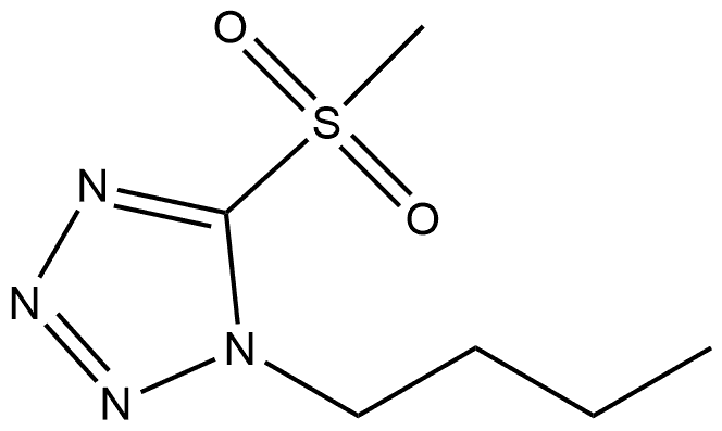 1-丁基-5-(甲基磺酰基)-1H-四唑 结构式