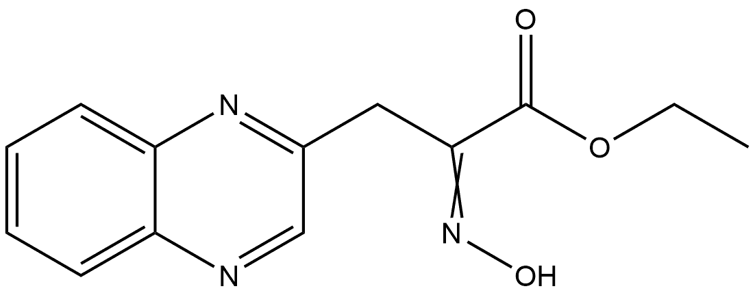 (E)-Ethyl 2-(hydroxyimino)-3-(quinoxalin-2-yl)propanoate 结构式