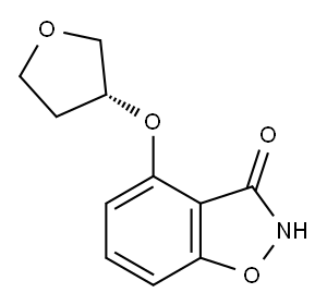 (R)-4-((四氢呋喃-3-基)氧基)苯并[D]异噁唑-3(2H)-酮 结构式