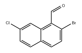 2-溴-7-氯-1-萘甲醛 结构式