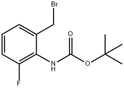 2-Amino-3-fluorobenzyl bromide, N-BOC protected 结构式