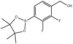 (2,3-二氟-4-(4,4,5,5-四甲基-1,3,2-二氧硼杂环戊烷-2-基)苯基)甲醇 结构式