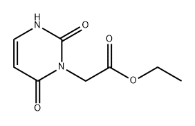 1(2H)-Pyrimidineacetic acid, 3,6-dihydro-2,6-dioxo-, ethyl ester 结构式