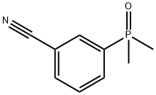 3-(二甲基磷酰基)苯甲腈 结构式