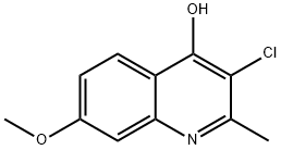 3-Chloro-4-hydroxy-7-methoxy-2-methylquinoline 结构式