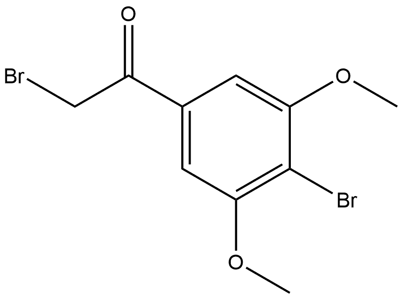 2-bromo-1-(4-bromo-3,5-dimethoxyphenyl)ethanone 结构式