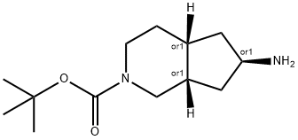 rel-tert-butyl (4aR,6R,7aS)-6-aminooctahydro-2H-cyclopenta[c]pyridine-2-carboxylate 结构式