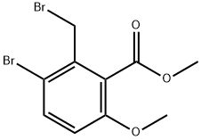 methyl 3-bromo-2-(bromomethyl)-6-methoxybenzoate 结构式