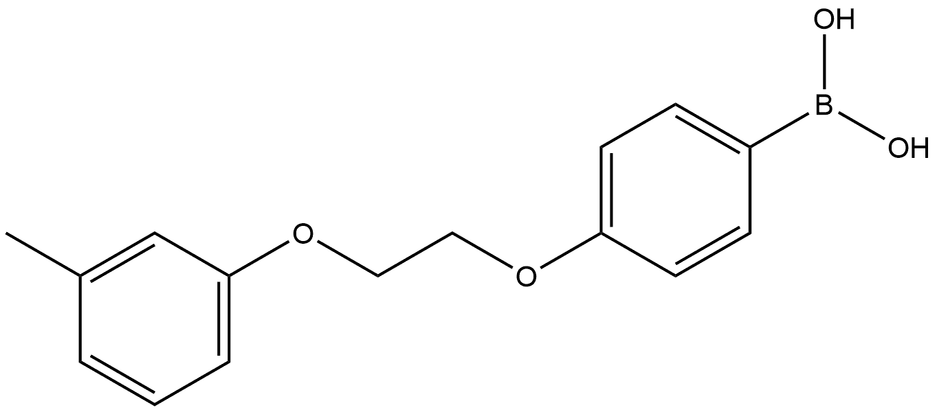 (4-(2-(m-tolyloxy)ethoxy)phenyl)boronic acid 结构式