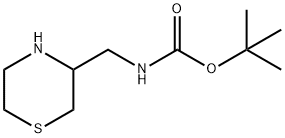 (硫代吗啉-3-基甲基)氨基甲酸叔丁酯 结构式