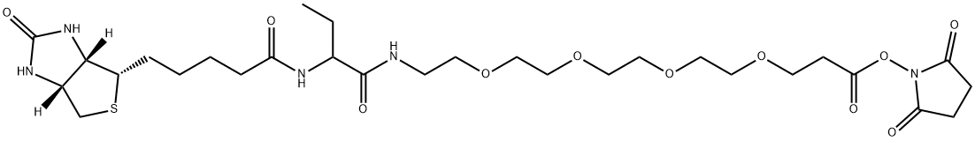 NHS-DPEG-BIOTINIDASE RESISTANT BIOTIN 结构式