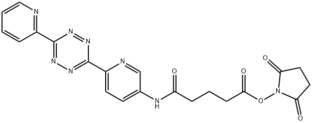 2,5-二氧代吡咯烷-1-基 5-氧代-5-((6-(6-(吡啶-2-基)-1,2,4,5-四嗪-3-基)吡啶-3-基)氨基)戊酸酯 结构式