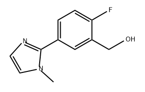 Benzenemethanol, 2-fluoro-5-(1-methyl-1H-imidazol-2-yl)- 结构式