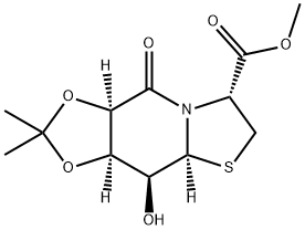 (3aR,4S,4aS,7R,9aR)methyl 4-hydroxy-2,2-dimethyl-9-oxohexahydro-3aH-[1,3]dioxolo[4,5-d]thiazolo[3,2-a]pyridine-7-carboxylate 结构式