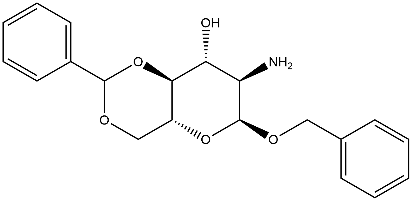 α-D-Glucopyranoside, phenylmethyl 2-amino-2-deoxy-4,6-O-(phenylmethylene)- 结构式