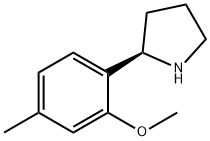 (2R)-2-(2-methoxy-4-methylphenyl)pyrrolidine 结构式