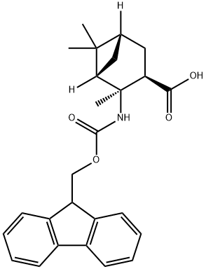 Fmoc-NH-2,6,6-Me3-BCheptane-COOH(S,S,R,S) 结构式