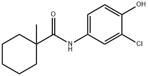 N-(3-氯-4-羟基苯基)-1-甲基环己烷-1-甲酰胺 结构式