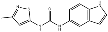 Urea, N-?1H-?indol-?5-?yl-?N'-?(3-?methyl-?5-?isothiazolyl)?- 结构式