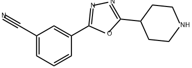 3-[5-(4-PIPERIDINYL)-1,3,4-OXADIAZOL-2-YL]BENZONITRILE 结构式