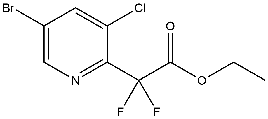 Ethyl 2-(5-bromo-3-chloropyridin-2-yl)-2,2-difluoroacetate 结构式