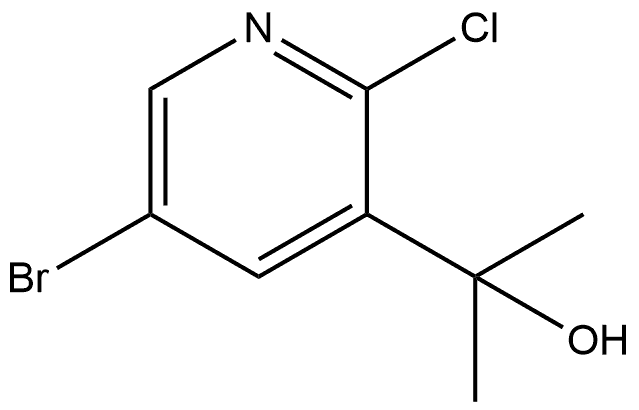 5-溴-2-氯-Α,Α-二甲基-3-吡啶甲醇 结构式