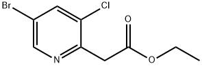 2-(5-溴-3-氯吡啶-2-基)乙酸乙酯 结构式